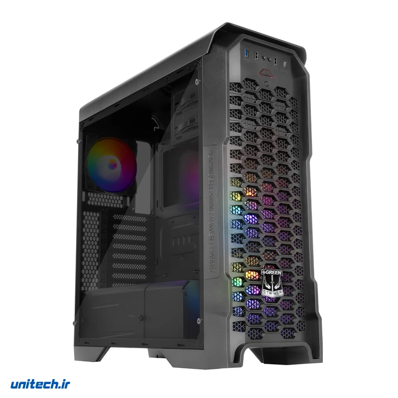 کیس کامپیوتر گیمینگ گرین مدل STRIKER FRGB